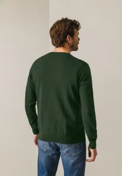 Katoenen trui met V-hals Truien