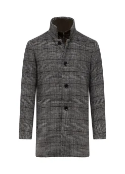 Best Mantel met ruitdessin en ritsinzet Jassen