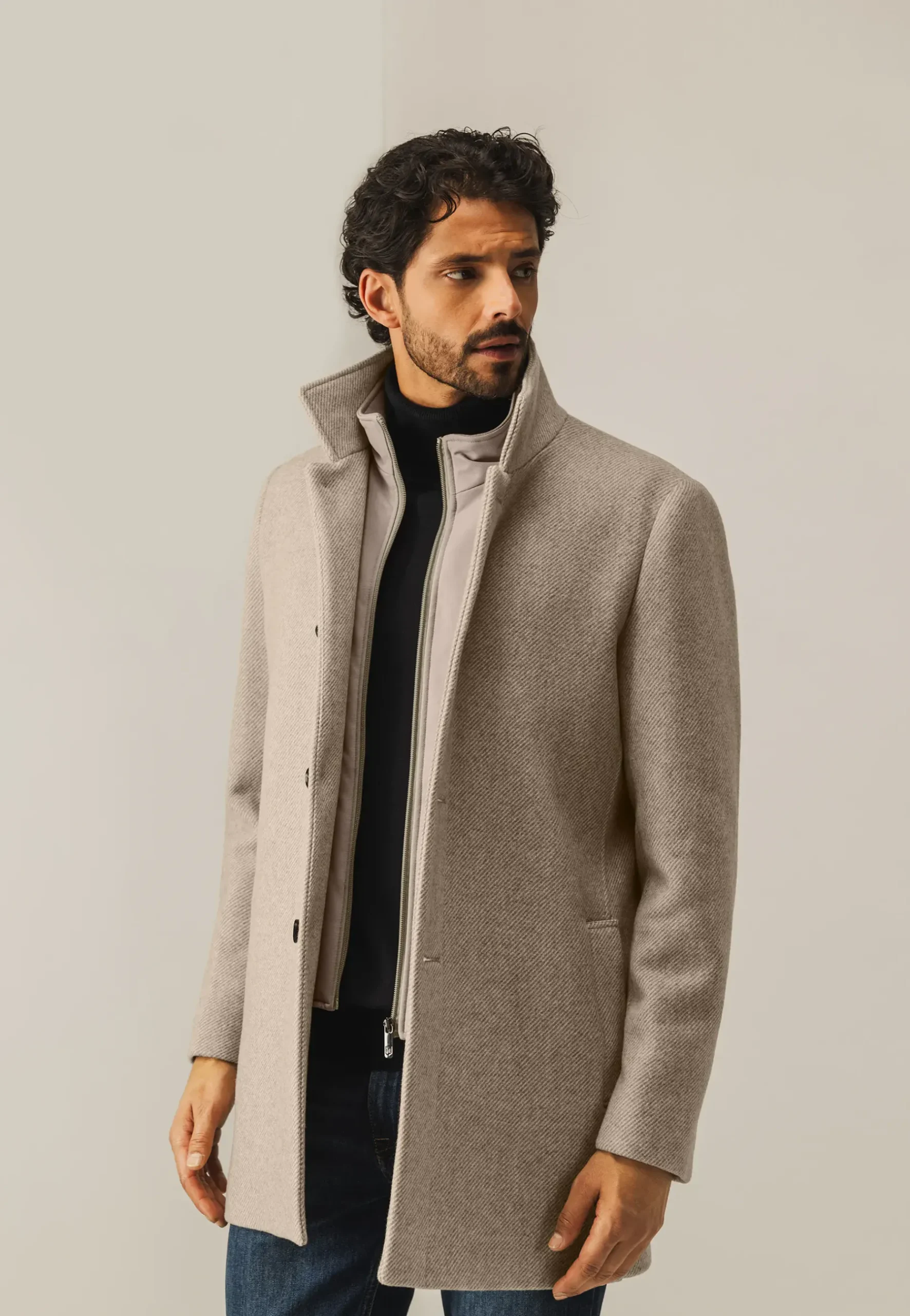 Online Mantel met uitneembare ritsinzet Jassen