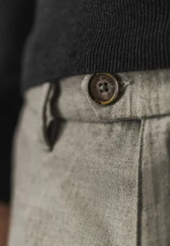 NAVIGATOR chino in stretchstof met visgraatmotief Broeken