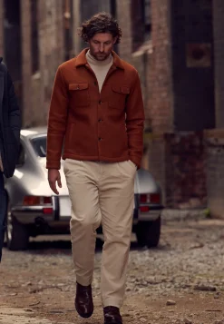 Outlet NAVIGATOR chino in stretchstof met bandplooien Broeken