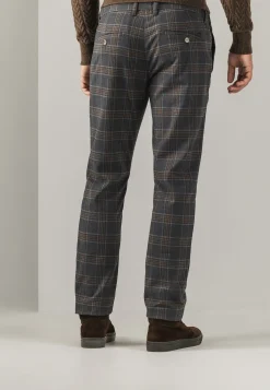 Online NAVIGATOR geruite chino in stretchstof Broeken