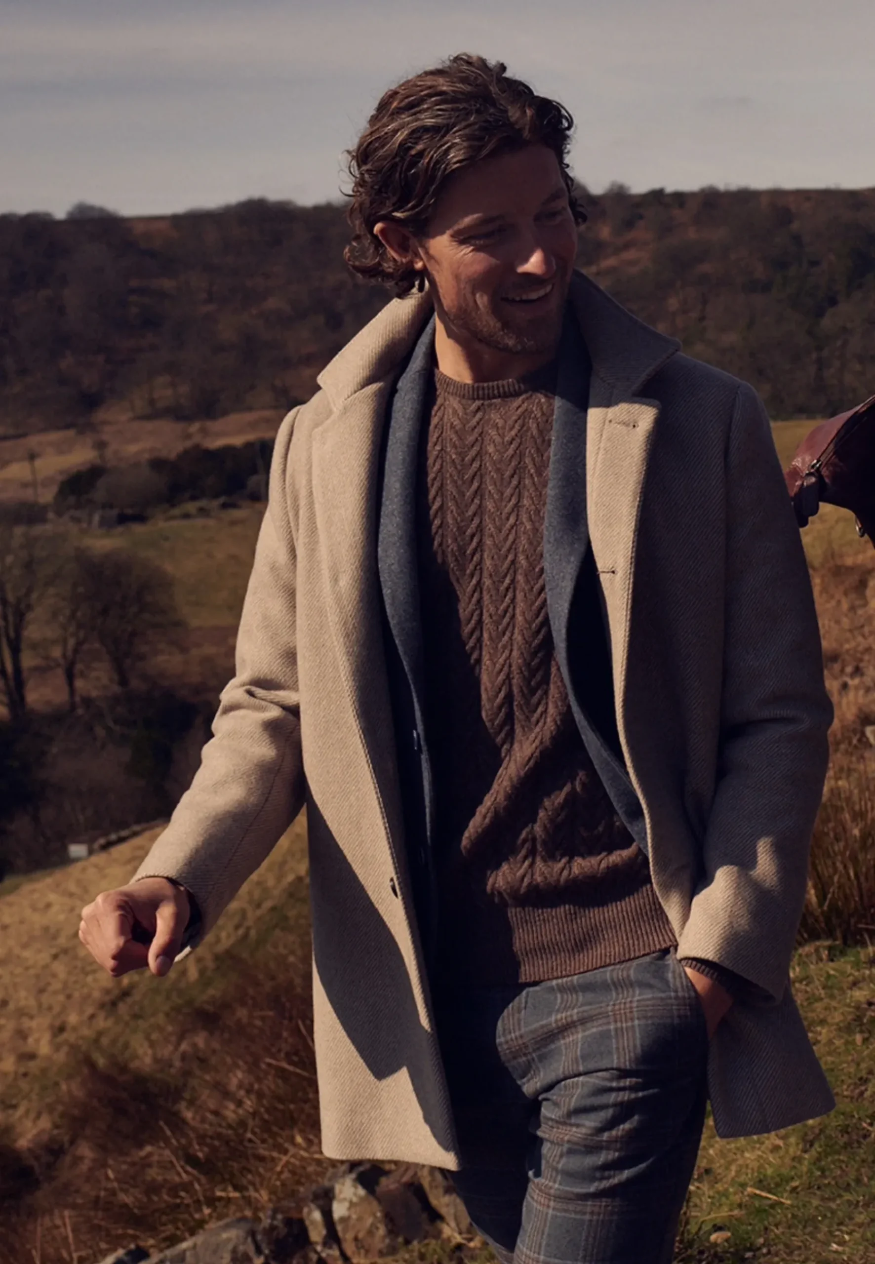 Online NAVIGATOR geruite chino in stretchstof Broeken