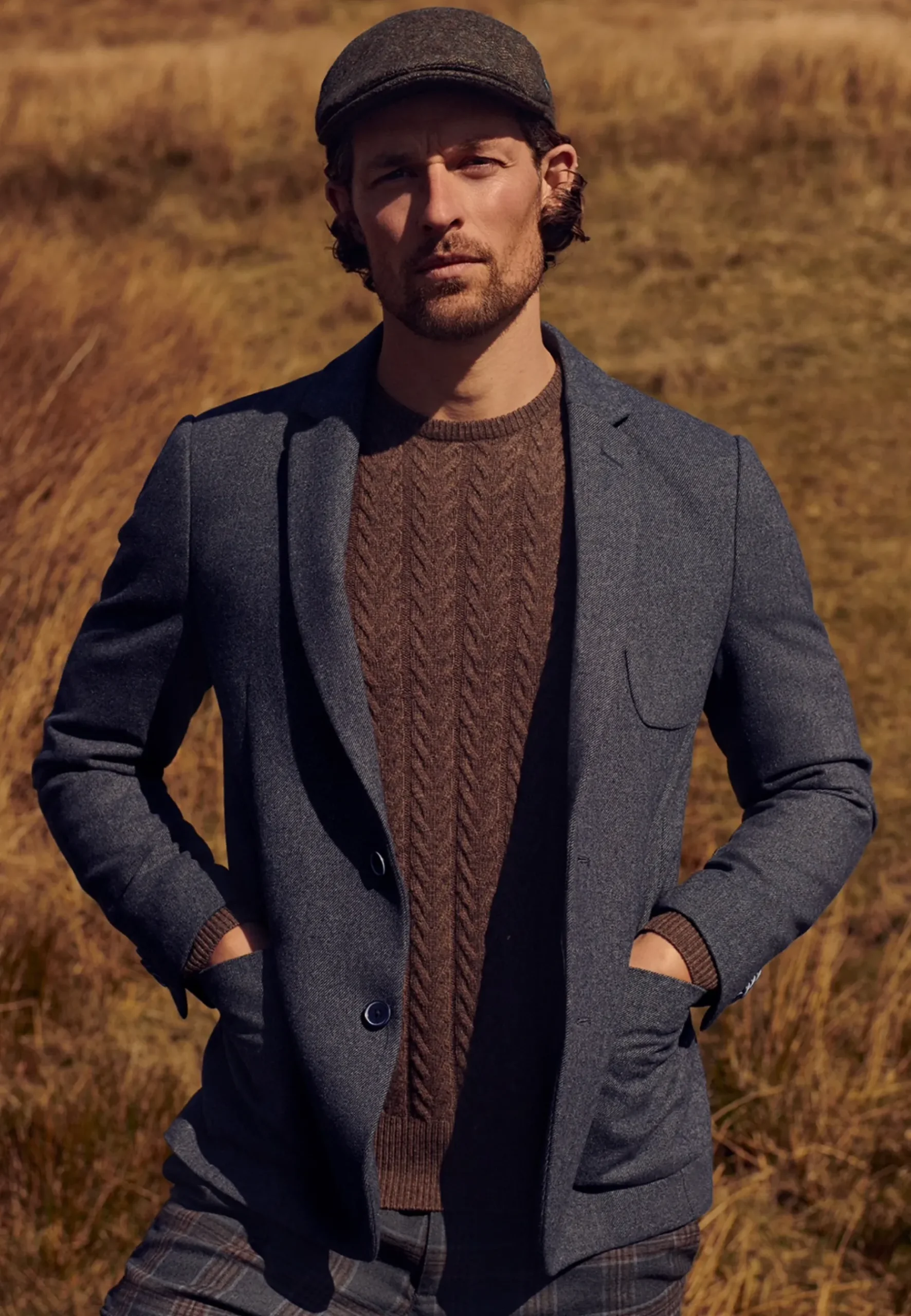 Online NAVIGATOR geruite chino in stretchstof Broeken