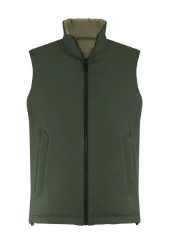 Omkeerbare bodywarmer met hoge kraag Bodywarmers