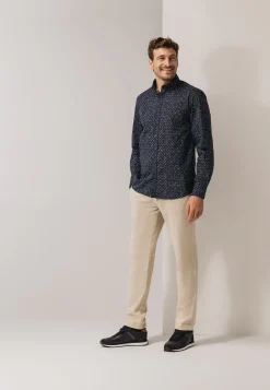 Online Overhemd met bladmotief Overhemden