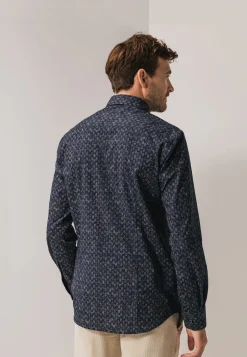 Online Overhemd met bladmotief Overhemden