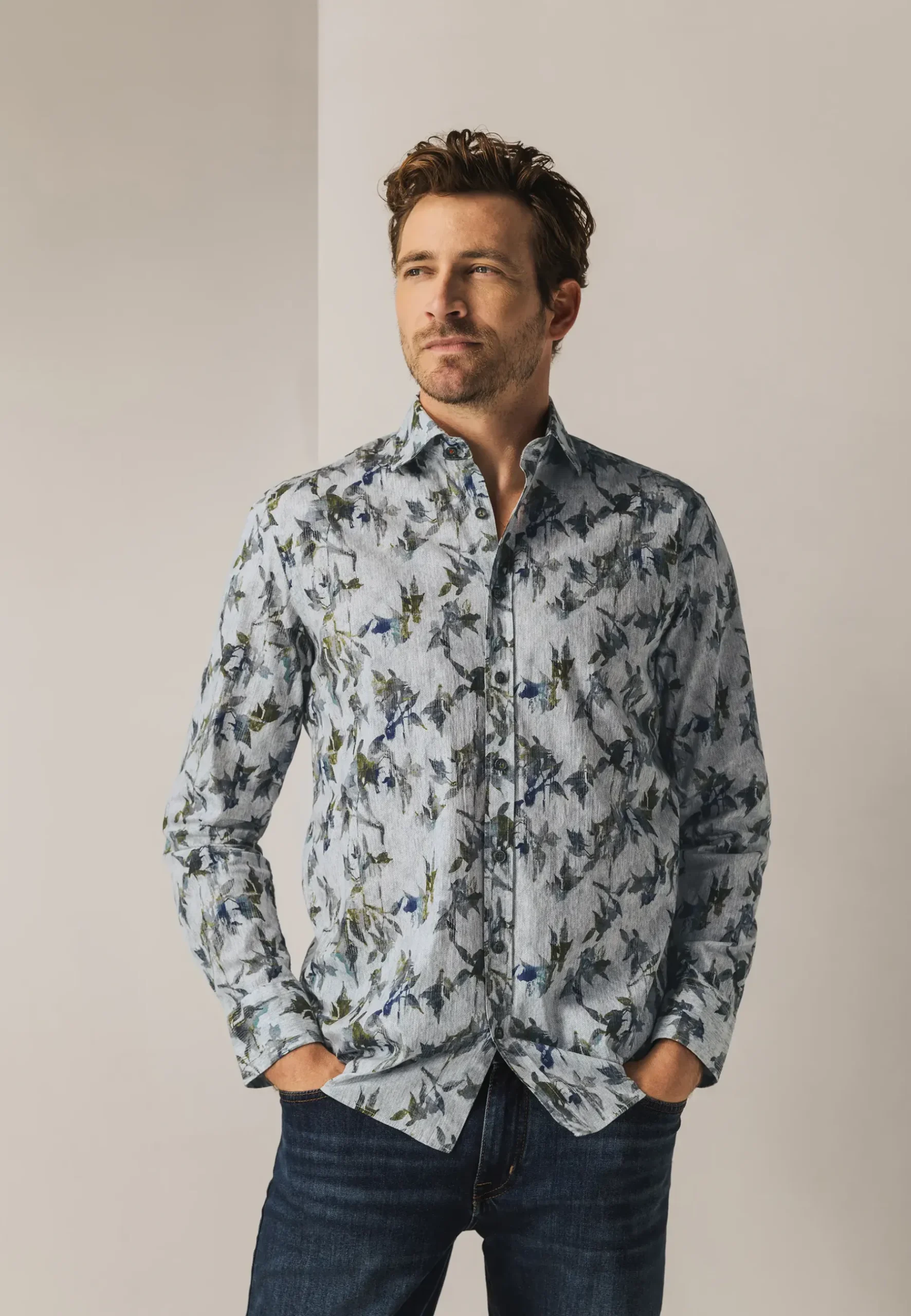 Outlet Overhemd met een botanische print Overhemden