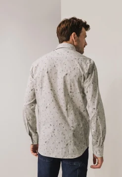 Online Overhemd met fijne streep en all-over print Overhemden