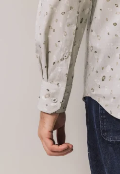 Online Overhemd met fijne streep en all-over print Overhemden