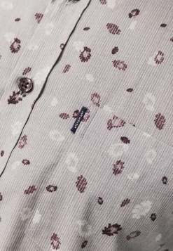 Discount Overhemd met fijne streep en all-over print Overhemden