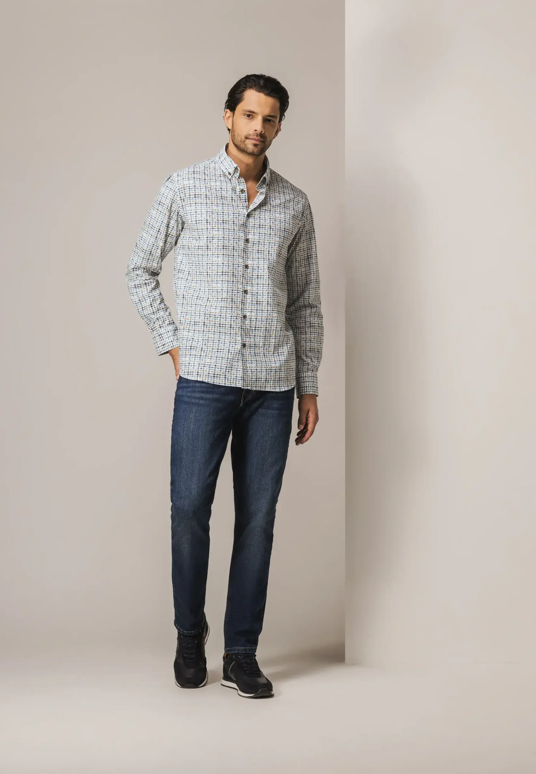 Clearance Overhemd met pied-de-poule dessin Overhemden