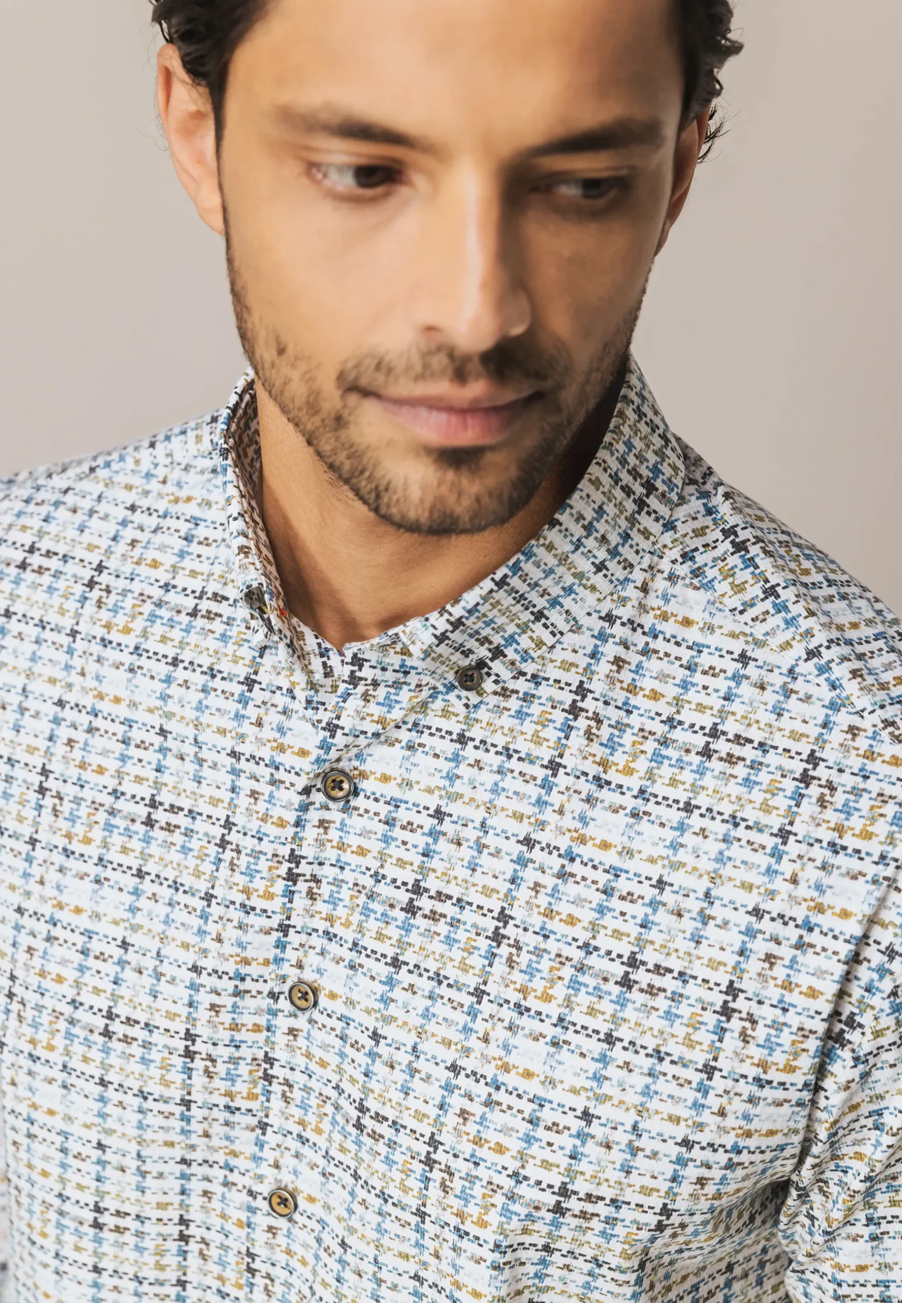 Clearance Overhemd met pied-de-poule dessin Overhemden