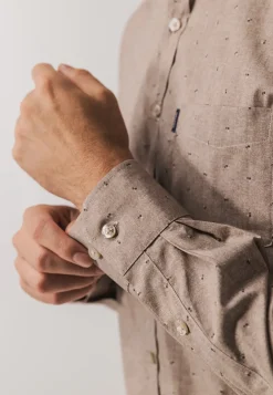 Best Overhemd met subtiele all-over print Overhemden