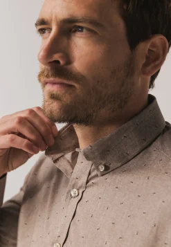 Best Overhemd met subtiele all-over print Overhemden