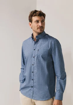 New Overhemd met subtiele all-over print Overhemden