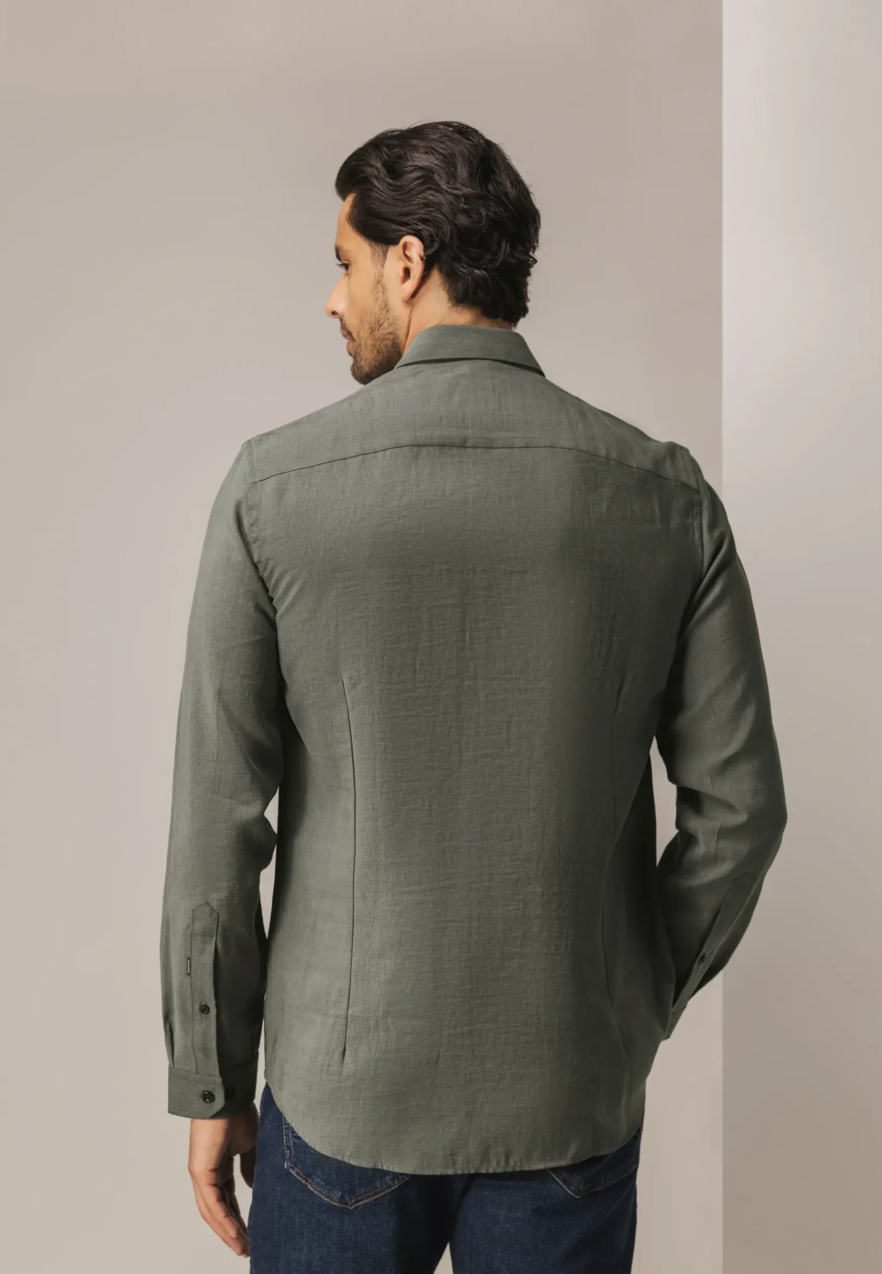 Overhemd van een lyocellblend Overhemden