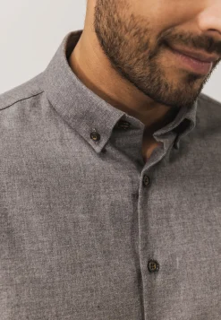 New Overhemd van gemêleerde twillstof Overhemden