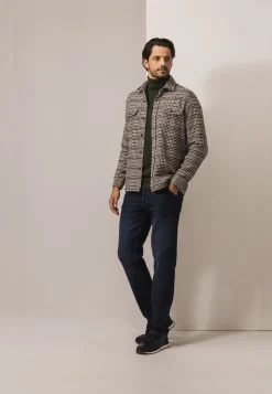 Clearance Overshirt met pied-de-poule dessin Overshirts|Overhemden