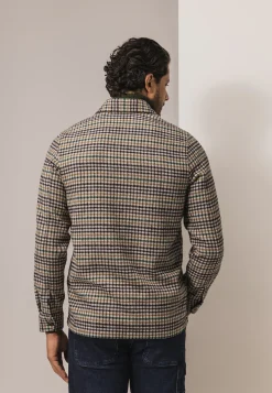 Clearance Overshirt met pied-de-poule dessin Overshirts|Overhemden