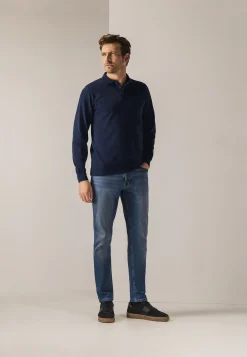 Outlet Polo met structuurgebreide kraag Polo's