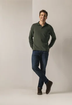 Discount Polo met structuurgebreide kraag Polo's