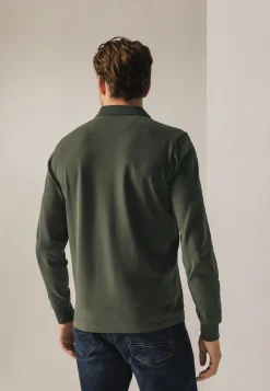 Discount Polo met structuurgebreide kraag Polo's