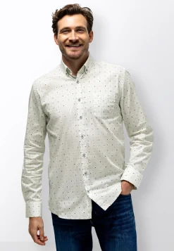 Discount Poplin overhemd met all-over print Overhemden