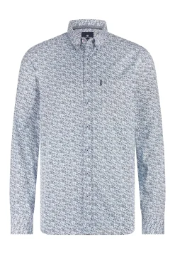 Poplin overhemd met all-over print Overhemden