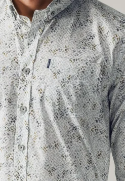 Hot Poplin overhemd met all-over print Overhemden