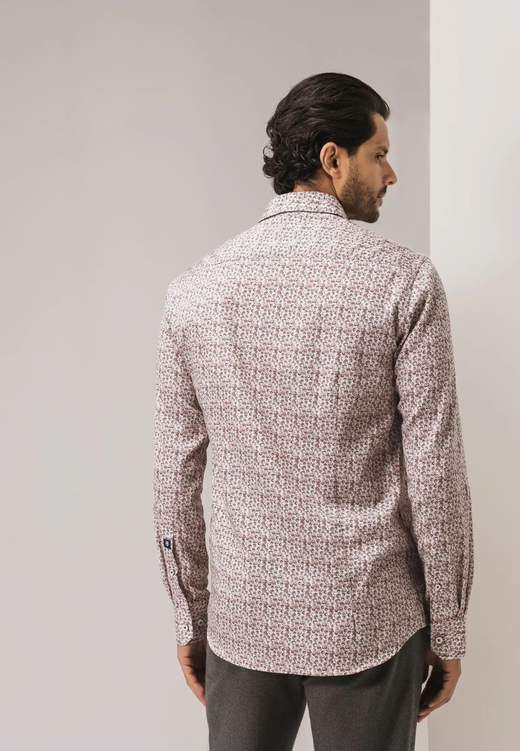 Clearance Poplin overhemd met all-over print Overhemden