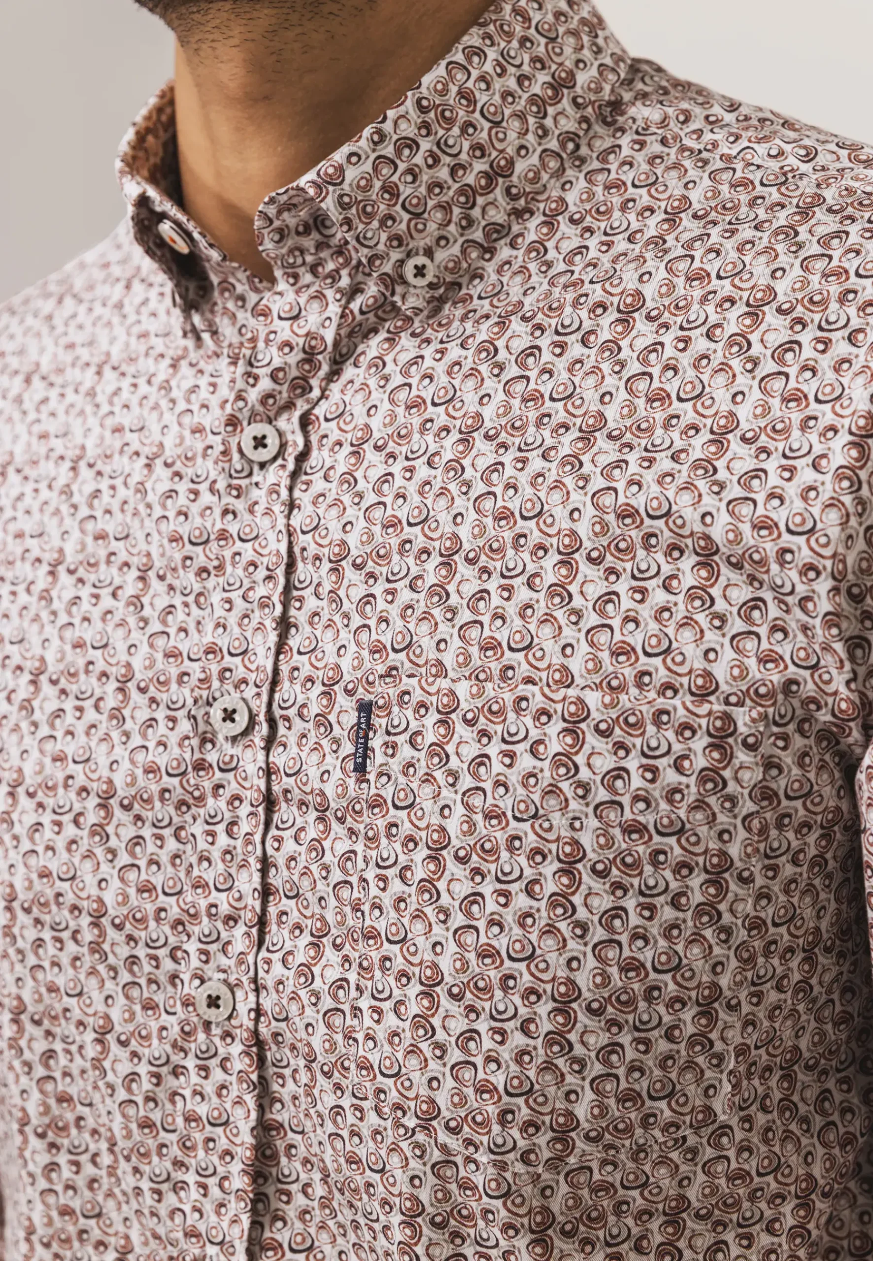 Clearance Poplin overhemd met all-over print Overhemden