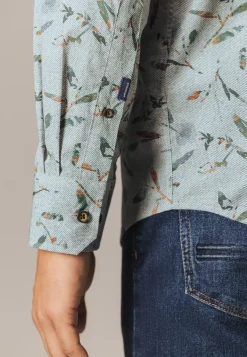 New Poplin overhemd met all-over print Overhemden