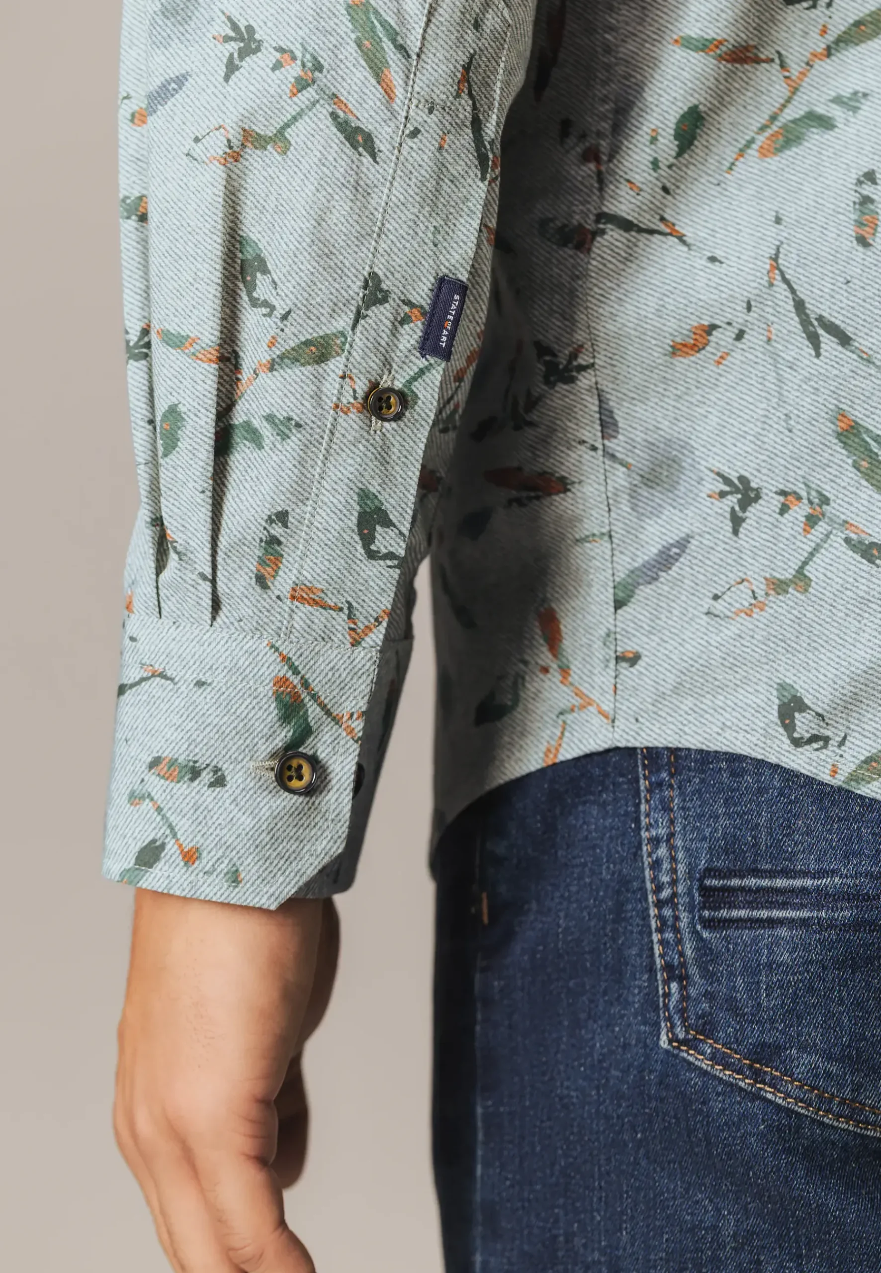 New Poplin overhemd met all-over print Overhemden