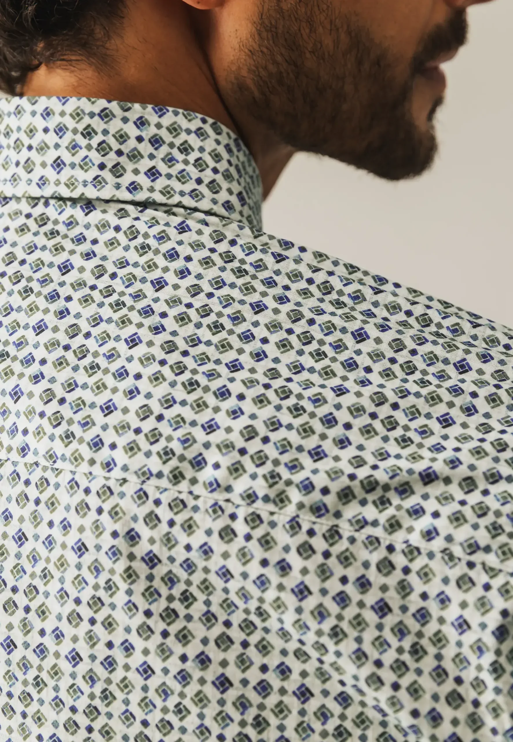New Poplin overhemd met all-over print Overhemden
