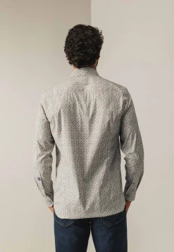 New Poplin overhemd met all-over print Overhemden