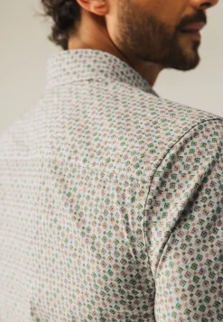 New Poplin overhemd met all-over print Overhemden