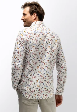 Clearance Poplin overhemd met bloemenprint Overhemden