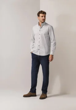 Best Poplin overhemd met botanische print Overhemden