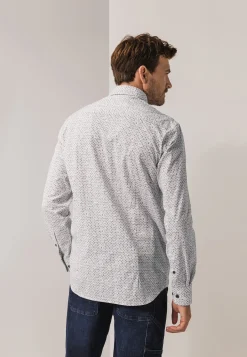 Best Poplin overhemd met botanische print Overhemden