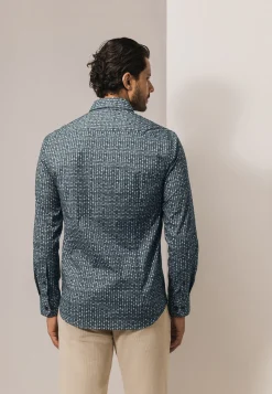 New Poplin overhemd met geometrische print Overhemden