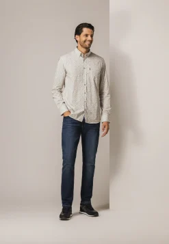 Hot Poplin overhemd met geometrische print Overhemden