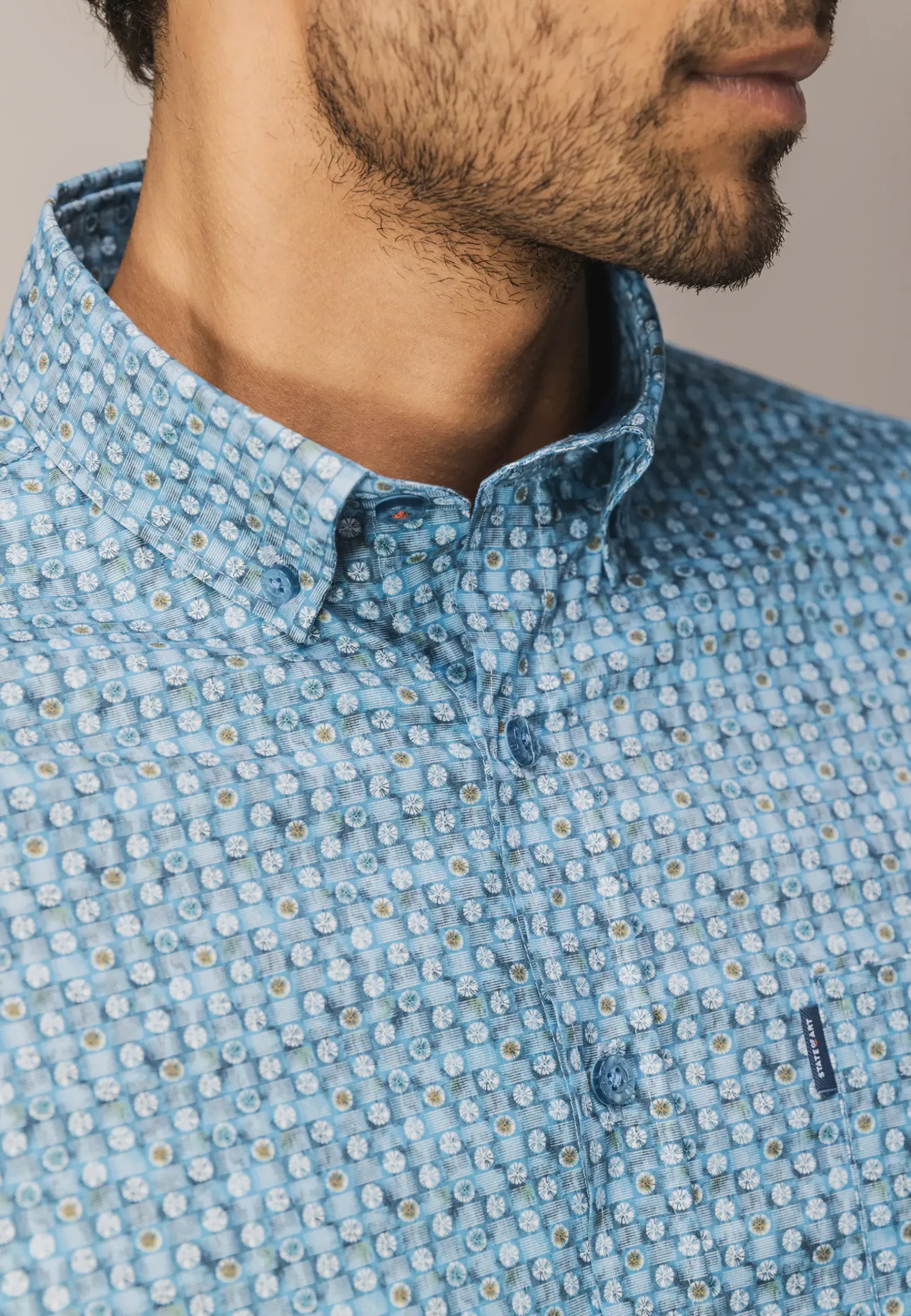 Best Poplin overhemd met geometrische print Overhemden