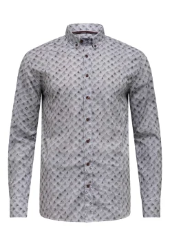 Poplin overhemd met streepdessin Overhemden