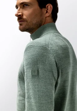 New Ribgebreide trui met blinde halve rits Truien