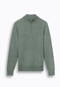 New Ribgebreide trui met blinde halve rits Truien