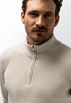 Discount Ribgebreide trui met blinde halve rits Truien