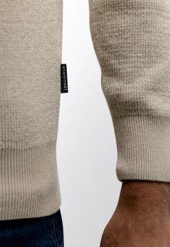 Discount Ribgebreide trui met blinde halve rits Truien