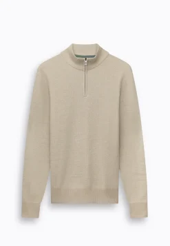 Discount Ribgebreide trui met blinde halve rits Truien