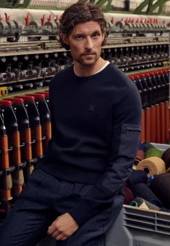 Ronde hals trui met zadelmouwen Truien